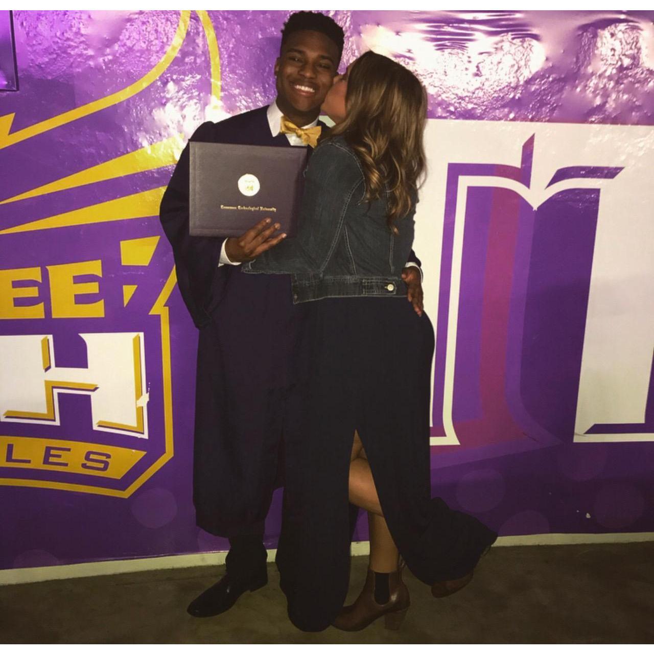 His college graduation.