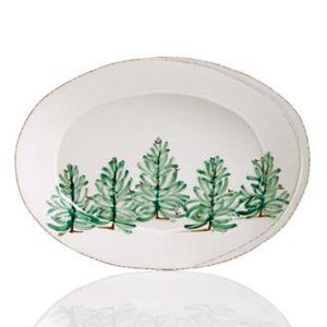 VIETRI - Vietri Lastra Holiday Small Oval Platter