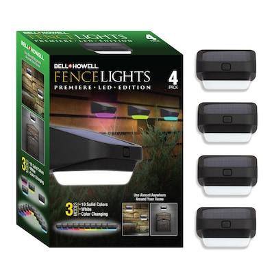 BELL + HOWELL 4-Pack Bell + Howell Color Changing 10-Lumen 2-Watt Black Solar LED Outdoor Path Light