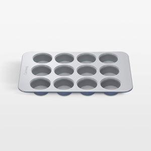 Caraway Slate Blue Ceramic Non-Stick 12-Cup Muffin Pan + Reviews | Crate & Barrel