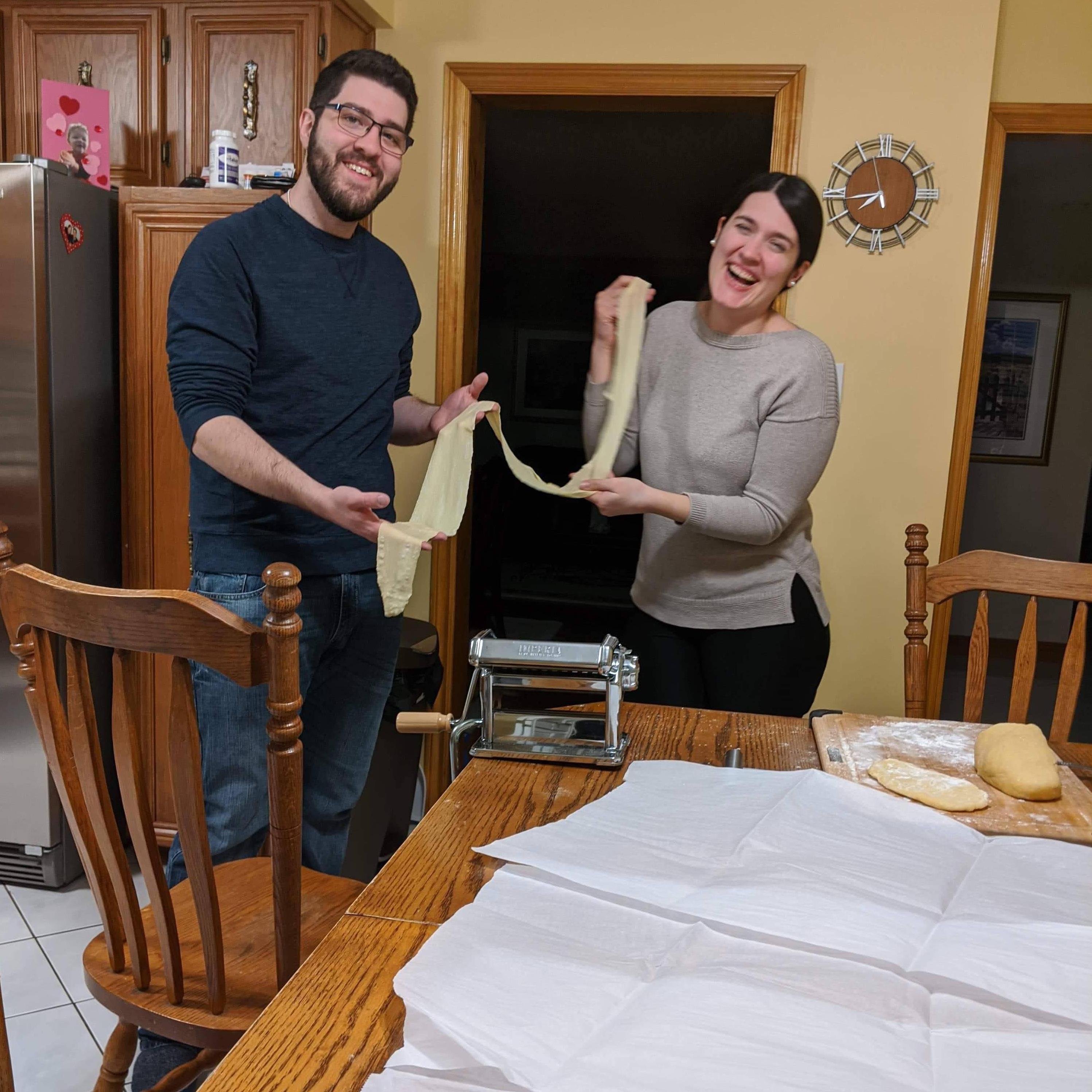 Making pasta and making our Nonni proud