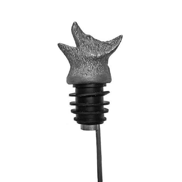 Fox Stainless Steel Wine Aerator Pourer Premium Aerating Pourer Decanter with Silicone Stopper for White and Red Wines