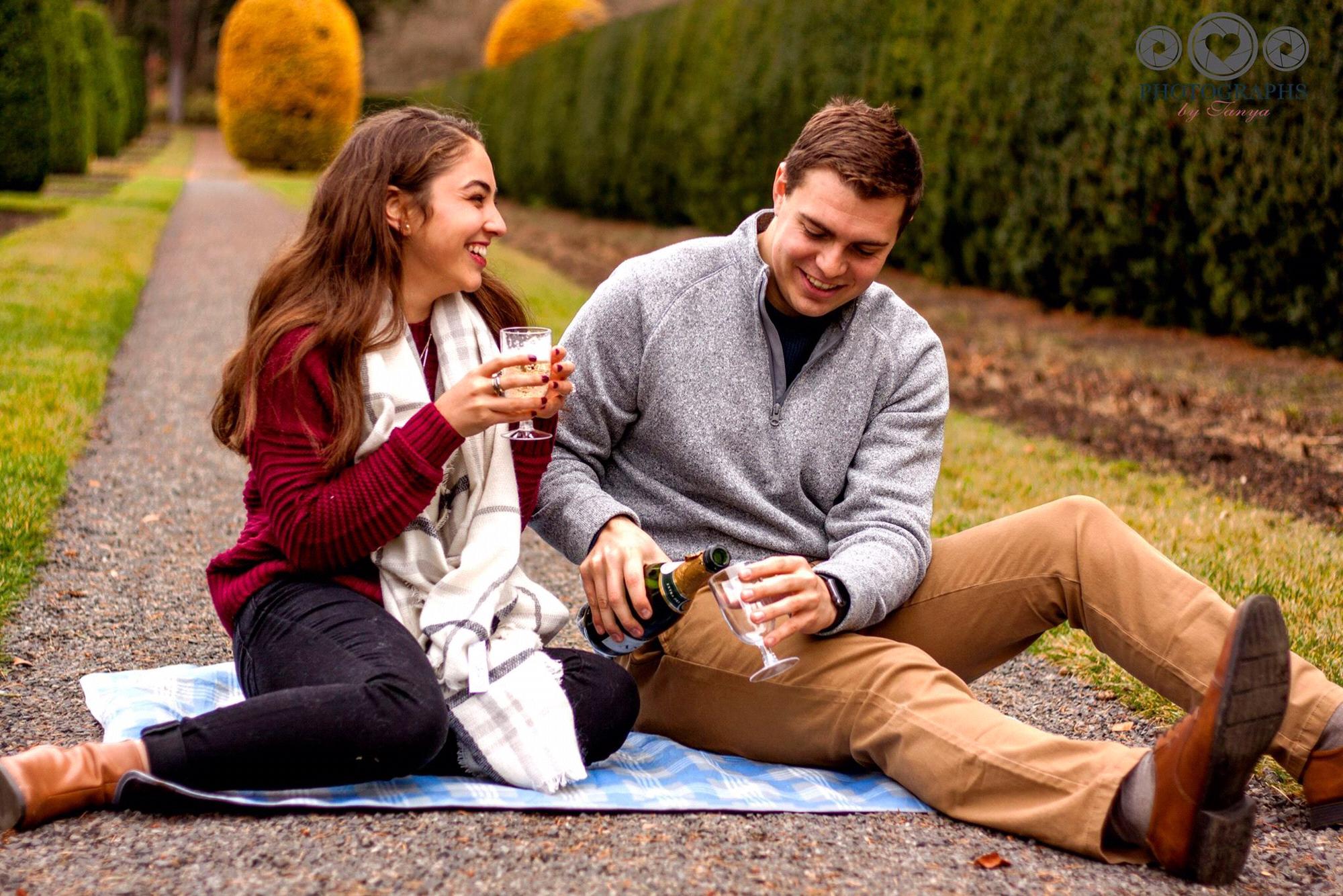 Our engagement photo session was AMAZING! We took our photos in Manito Park, where we got engaged!