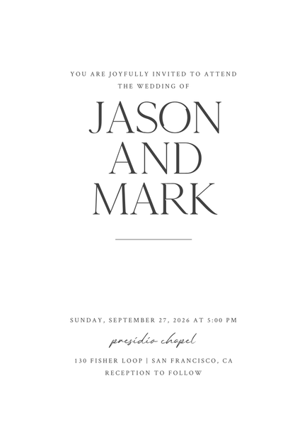 Celeste Classic | White | Zola Wedding Invitations