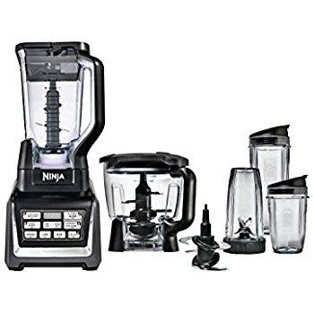 Ninja 4-in-1 Kitchen System (Blender, Processor, Auto-Spiralizer, High-Speed Blending Cup) AMZ012BL