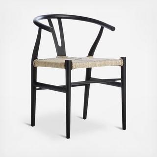 Crescent Rush Seat Dining Chair
