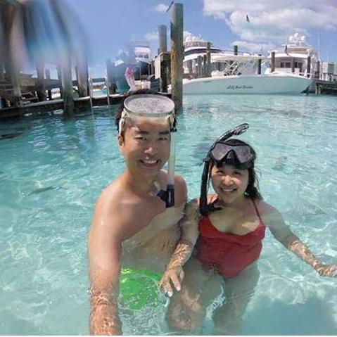 Swimming with sharks in the Bahamas!