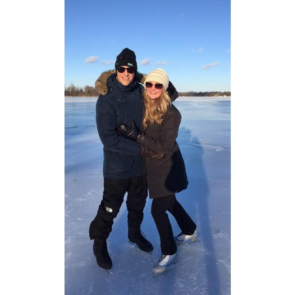 Ice skating in the frozen land that is Wisconsin