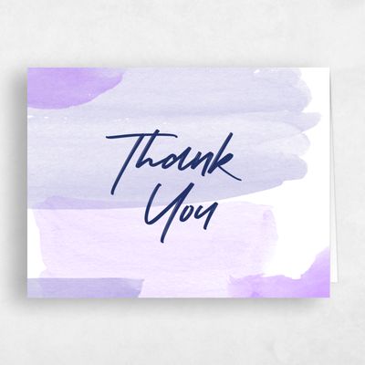 Bright Lavender, Purple Wedding Thank You - Bailey Classic