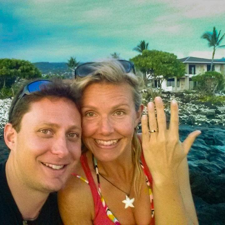 Our first "I love yous" were on this rock in Hawaii at sunset. Four years later we got engaged on that same rock at sunset! One of the best days of our life.