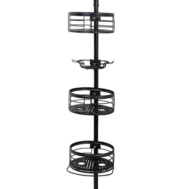 Better Homes & Gardens Tension Pole Shower Caddy, Oil-Rubbed Bronze