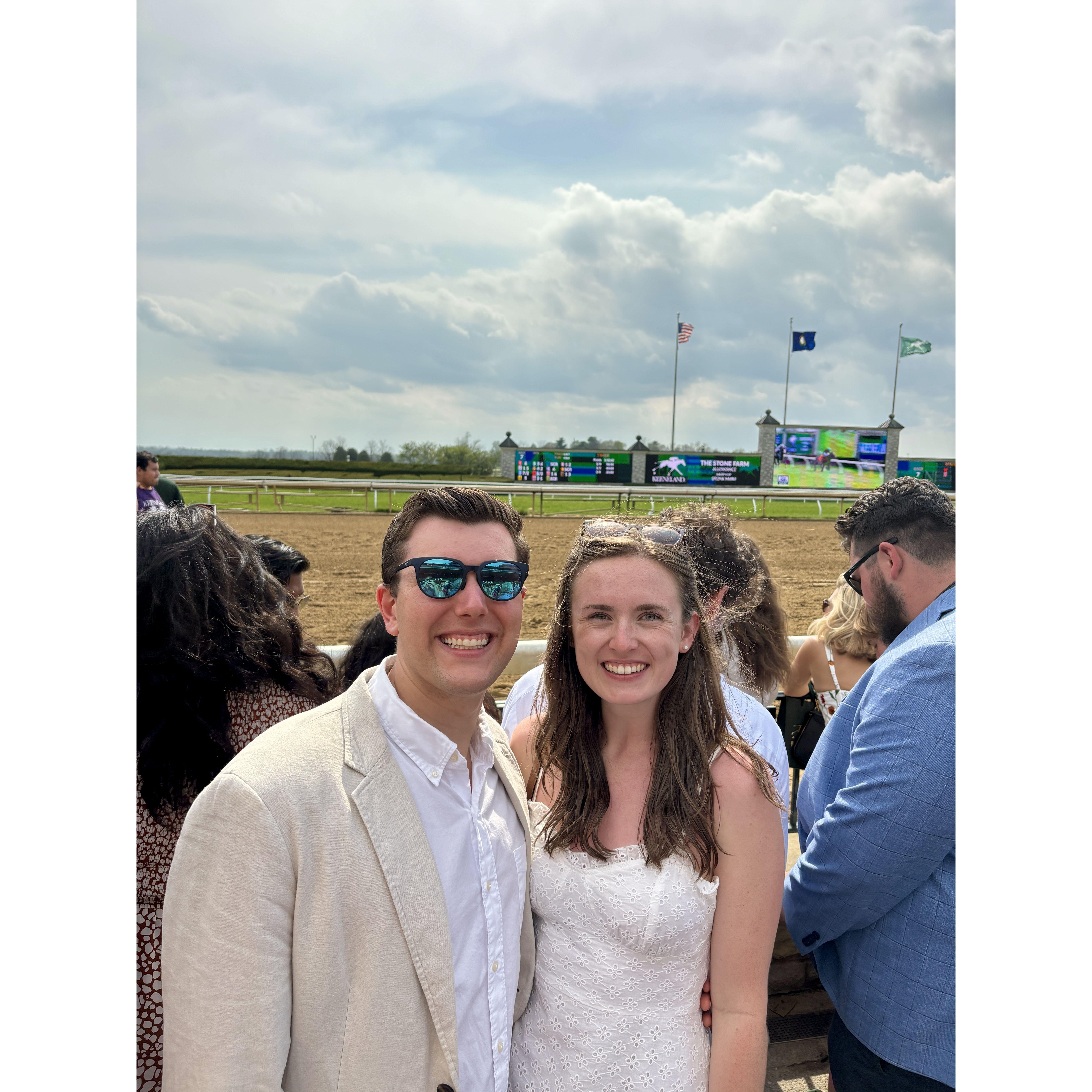 Visiting our old Kentucky home to see the horses race at Keeneland.