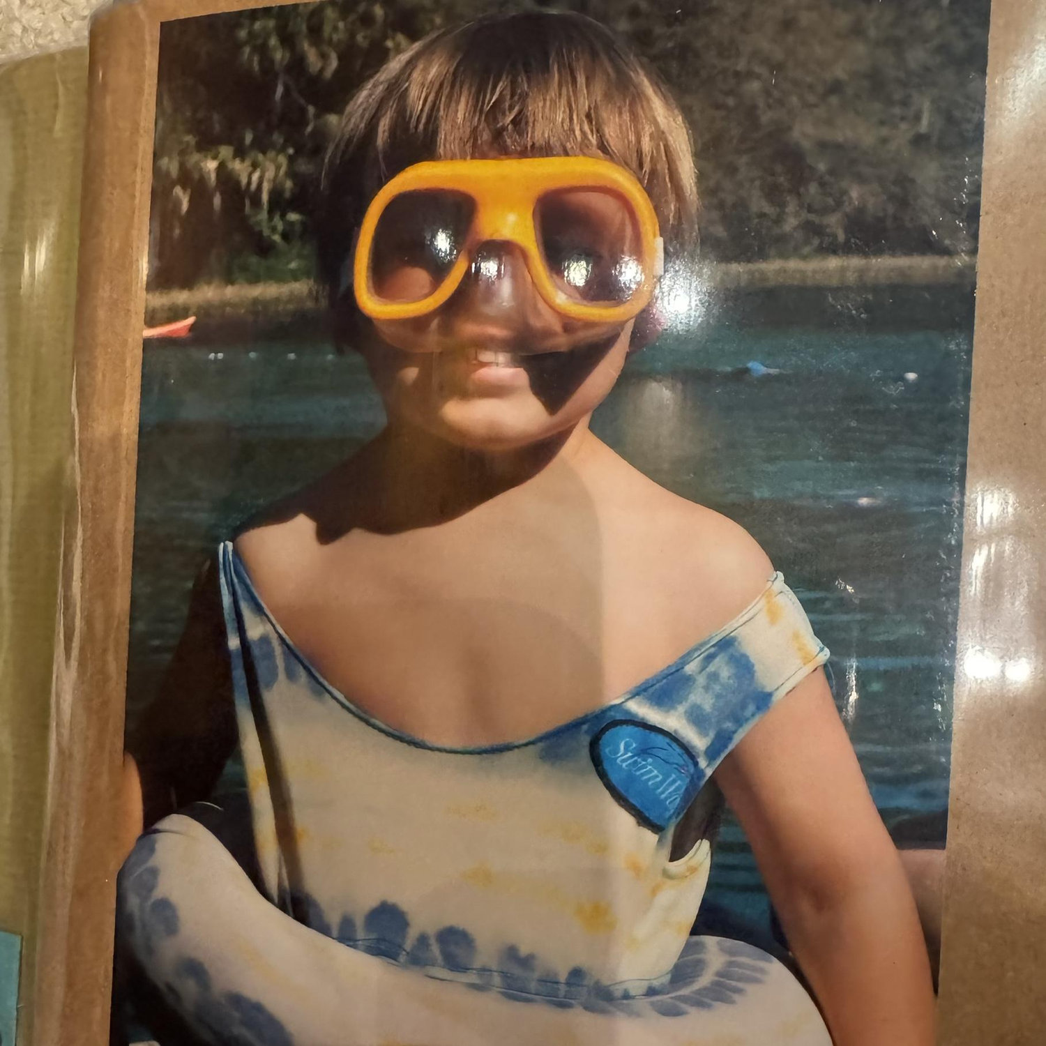 Ben is ready to go swimming!