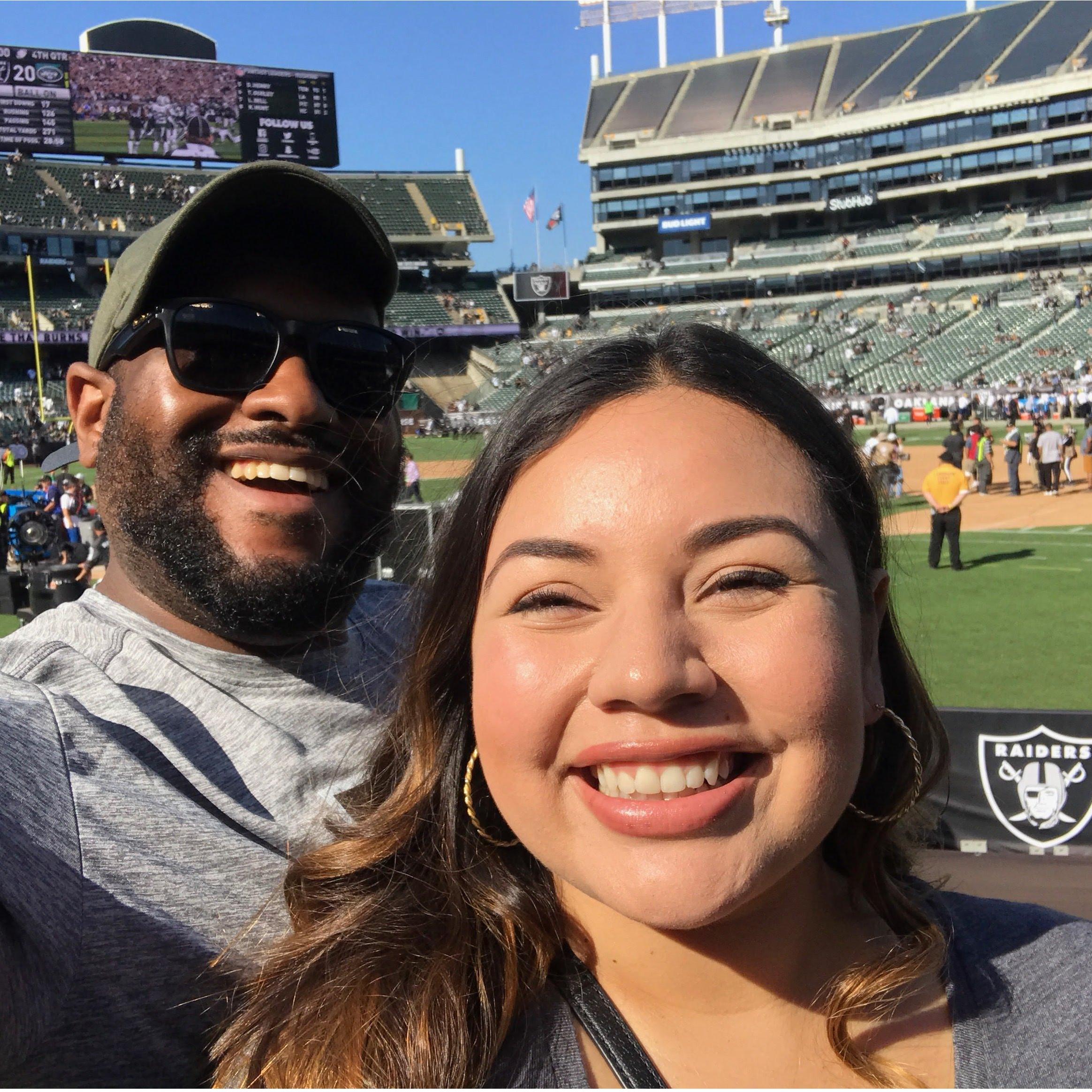 Smiling faces after a Raiders game! :)