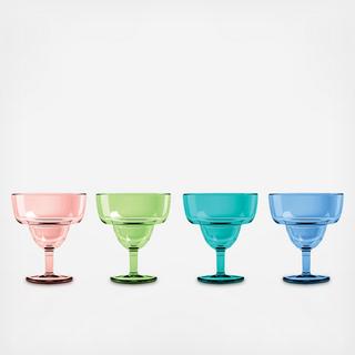 Simple 4-Piece Stacking Margarita Glass Set