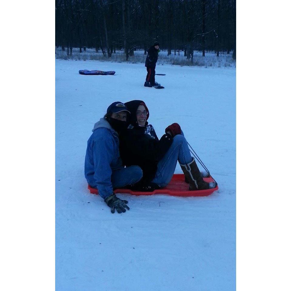 Oh yea, we go sledding together too!