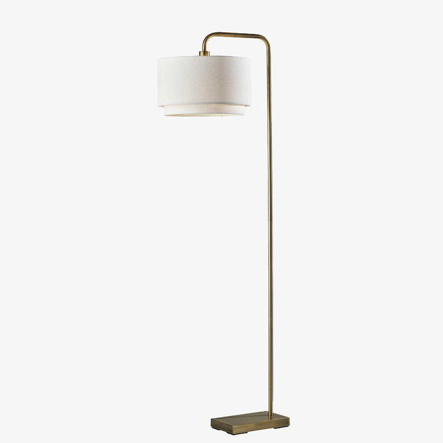 Megara Metal 65" Floor Lamp, Antique Brass