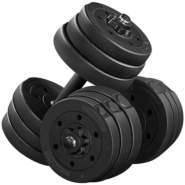 Yaheetech Dumbbells Weight Set 44LB/66LB, Adjustable Dumbbell Weights Exercise & Fitness Equipment w/ 4 Spinlock Collars & 2 Connector Options for Women & Men Gym Home Strength Bodybuilding Training
