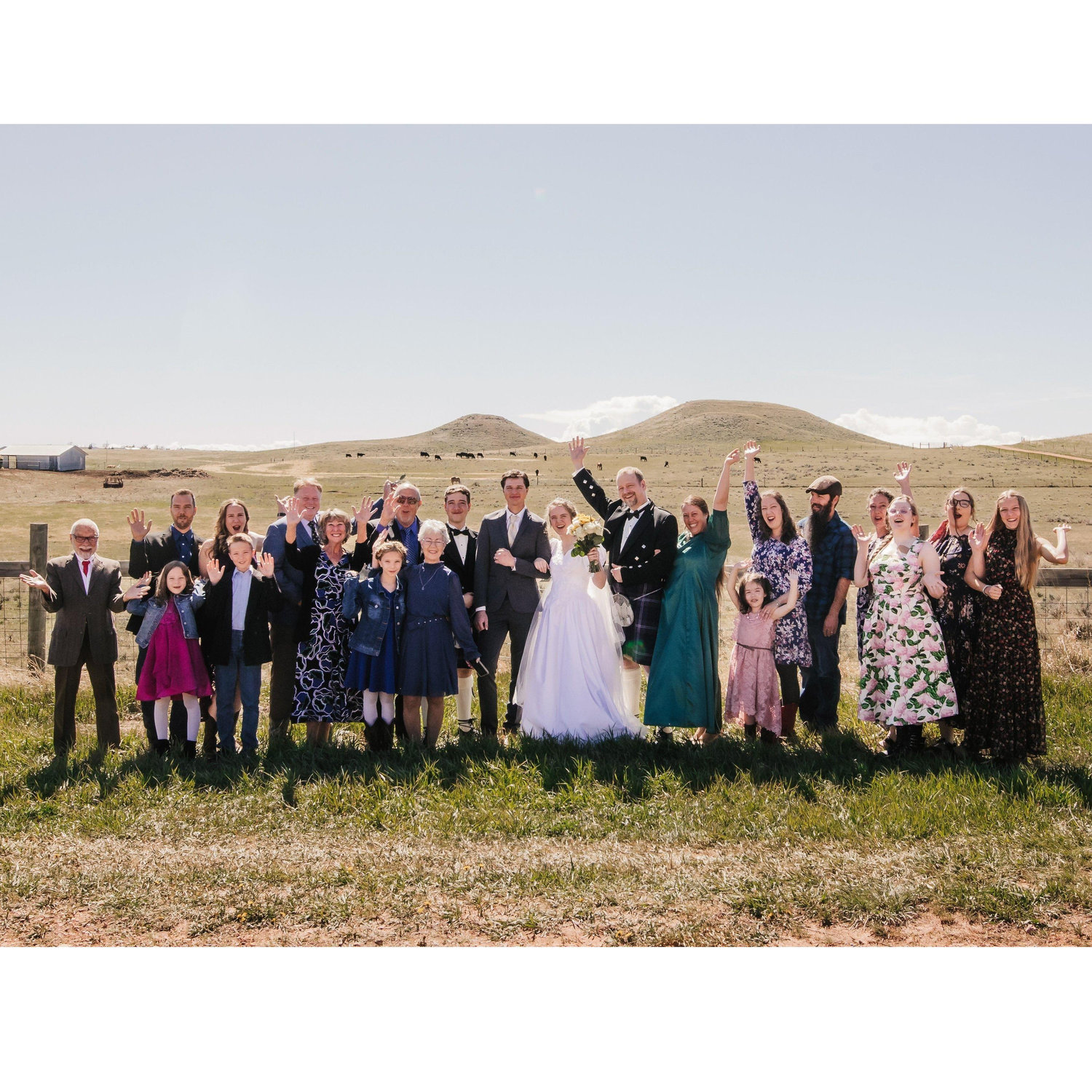 The Family at Rebekah and Adam's Wedding 2024