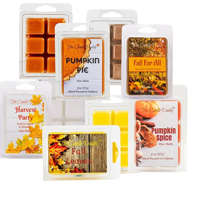 The Candle Daddy Harvest Haul 5 Pack - 5 Amazing Autumn Fall Wax Melts - 30 Total Cubes - 10 Total Ounces