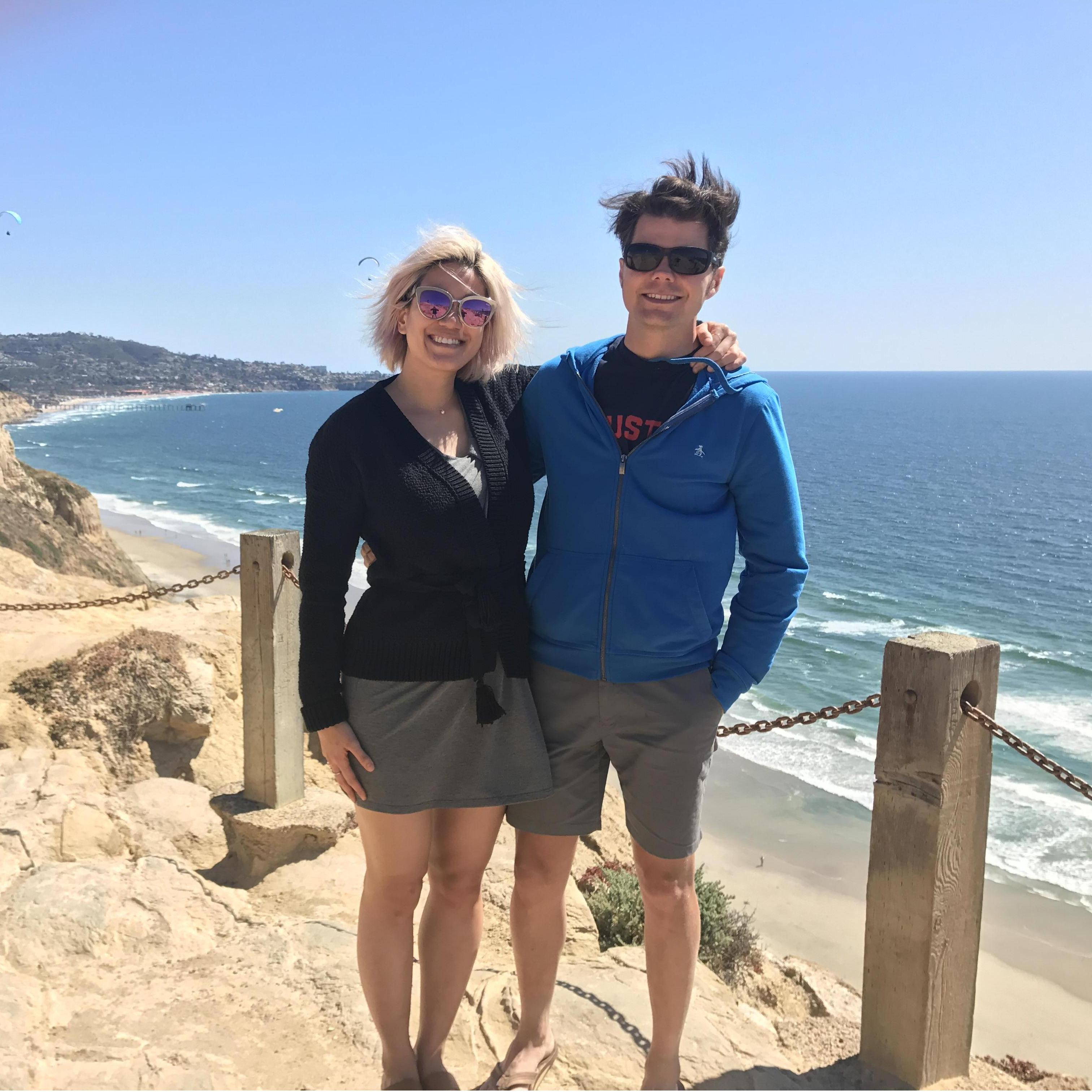 A work trip brought us to San Diego. Only slightly windy that day off of Torrey Pines.
