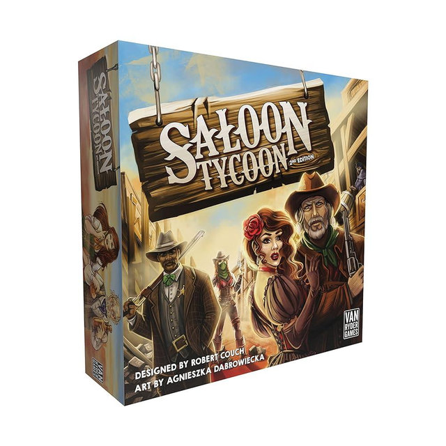Van Ryder Games Saloon Tycoon 2nd Edition – A Board Game 2-4 Players – Board Games for Family 40-80 Minutes of Gameplay – Games for Family Game Night – Kids and Adults Ages 10+ - English Version