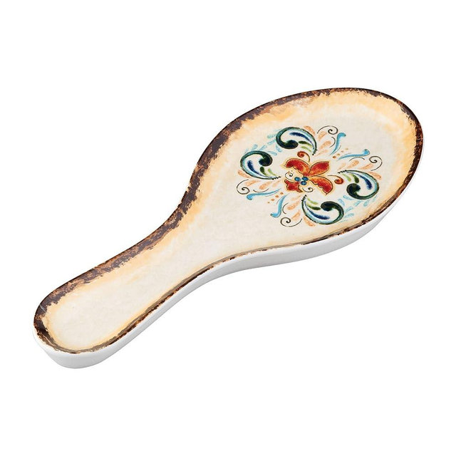 UPware Melamine Spoon Rest Spoon Holder Kitchen Utensil Holders 9.625 Inch for Kitchen Counter Dining Table (Tuscany)