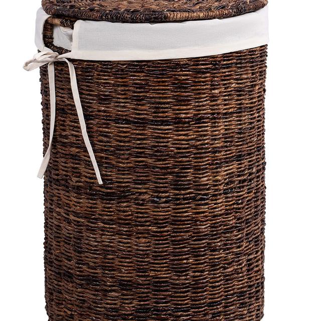 Birdrock home Abaca Laundry Hamper with Liner