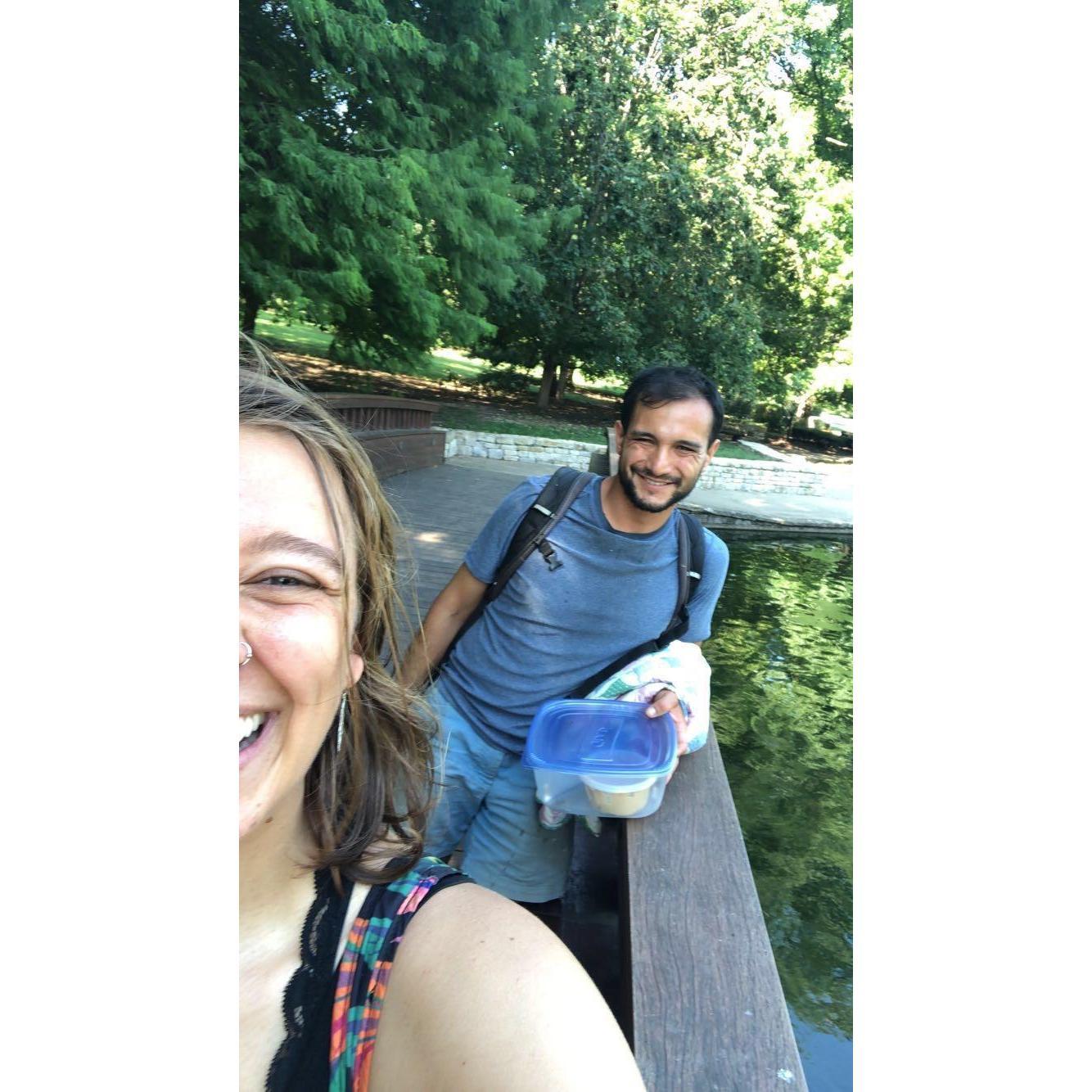 September 5, 2019: Celebrating 1 year together with a picnic in Loose Park