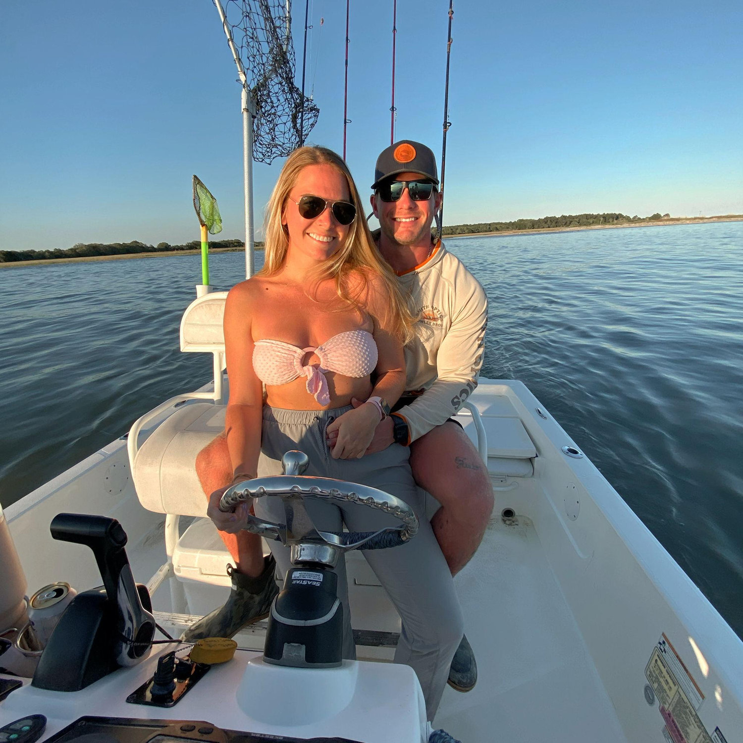 Will and Kait's first fishing adventure together- lots of Redfish!