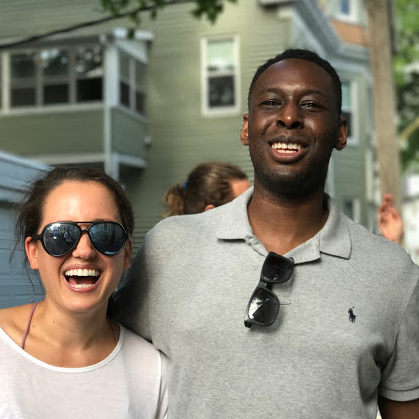 Celebrating a BU pal's birthday in Somerville, Massachusetts.