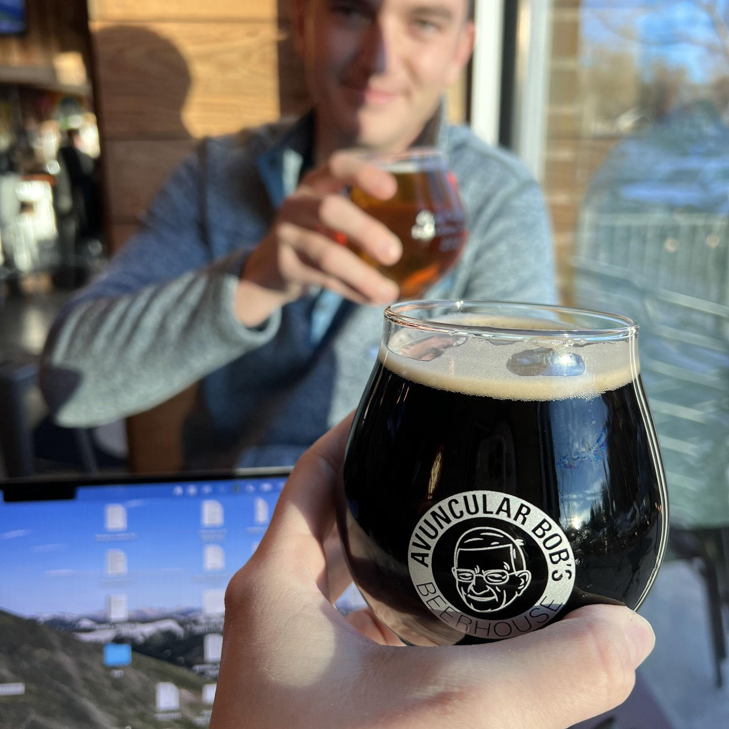 One last cheers before one of our favorite spots, Avuncular Bobs, closed their doors. We miss those pizza bites! (IYKYK)