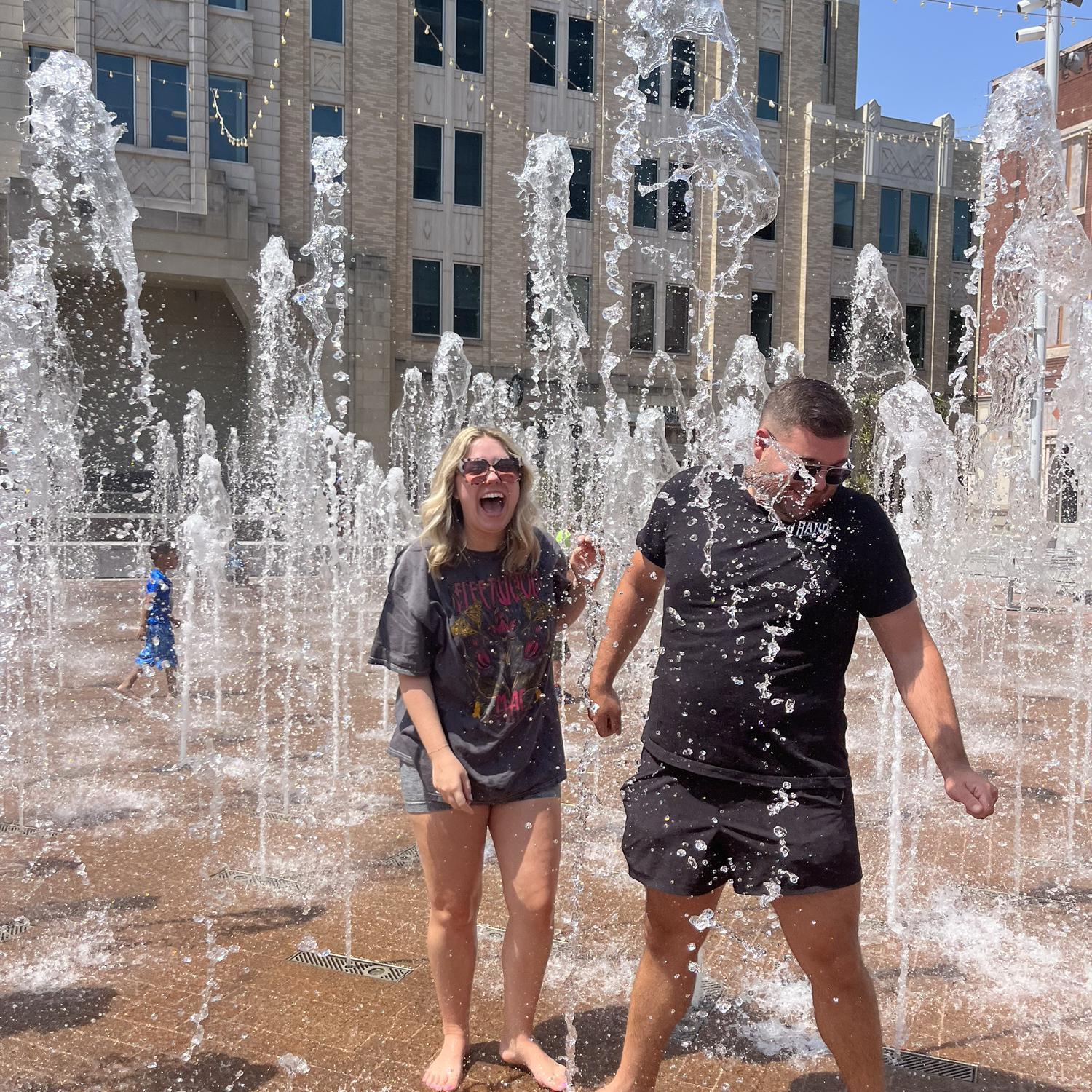 Don’t let our smiles fool you, it was 115° this day in Texas