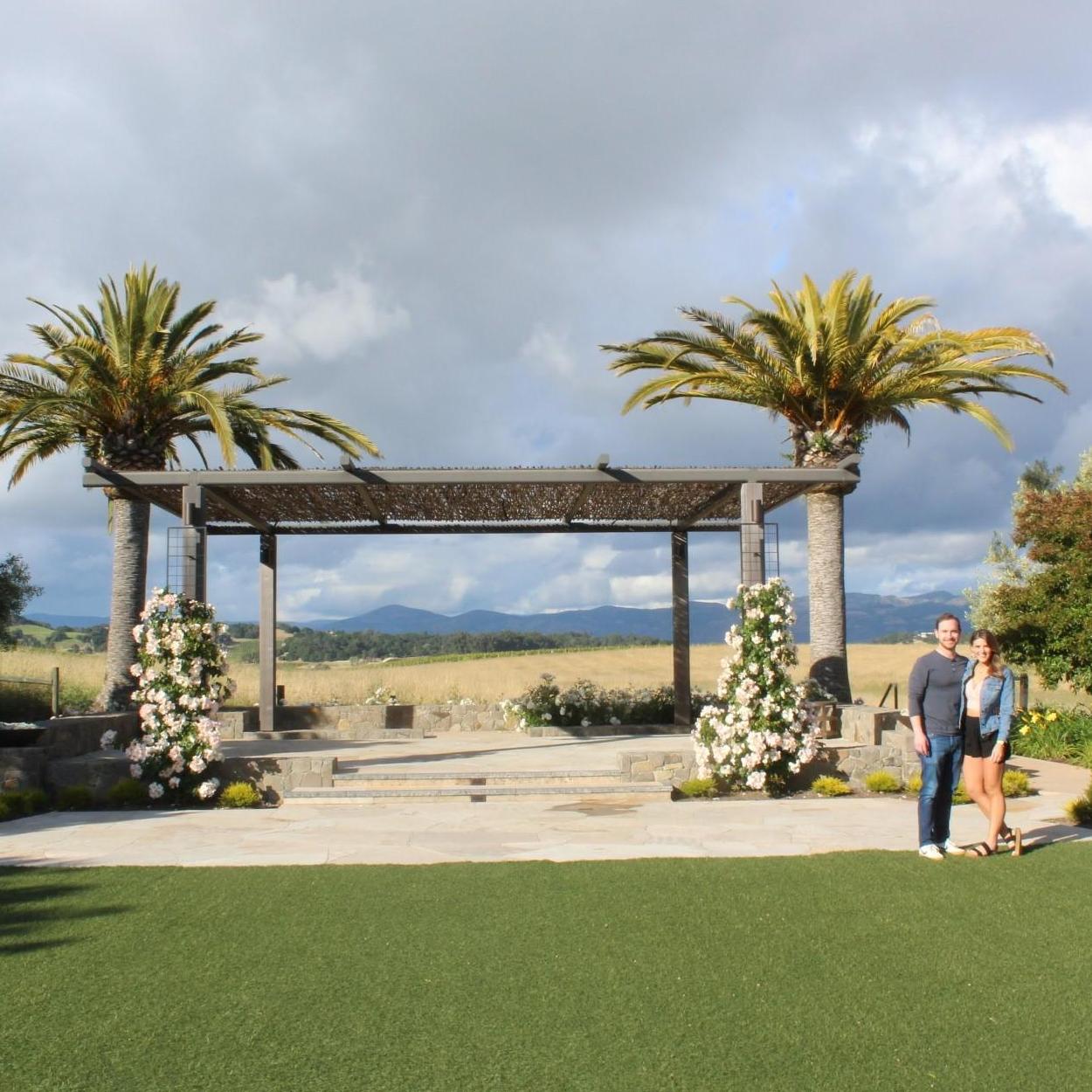 This is the Arbor at Carneros Resort & Spa... it is the place we will say "I do!"