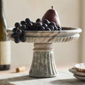 Neo Marble Footed Serving Bowl