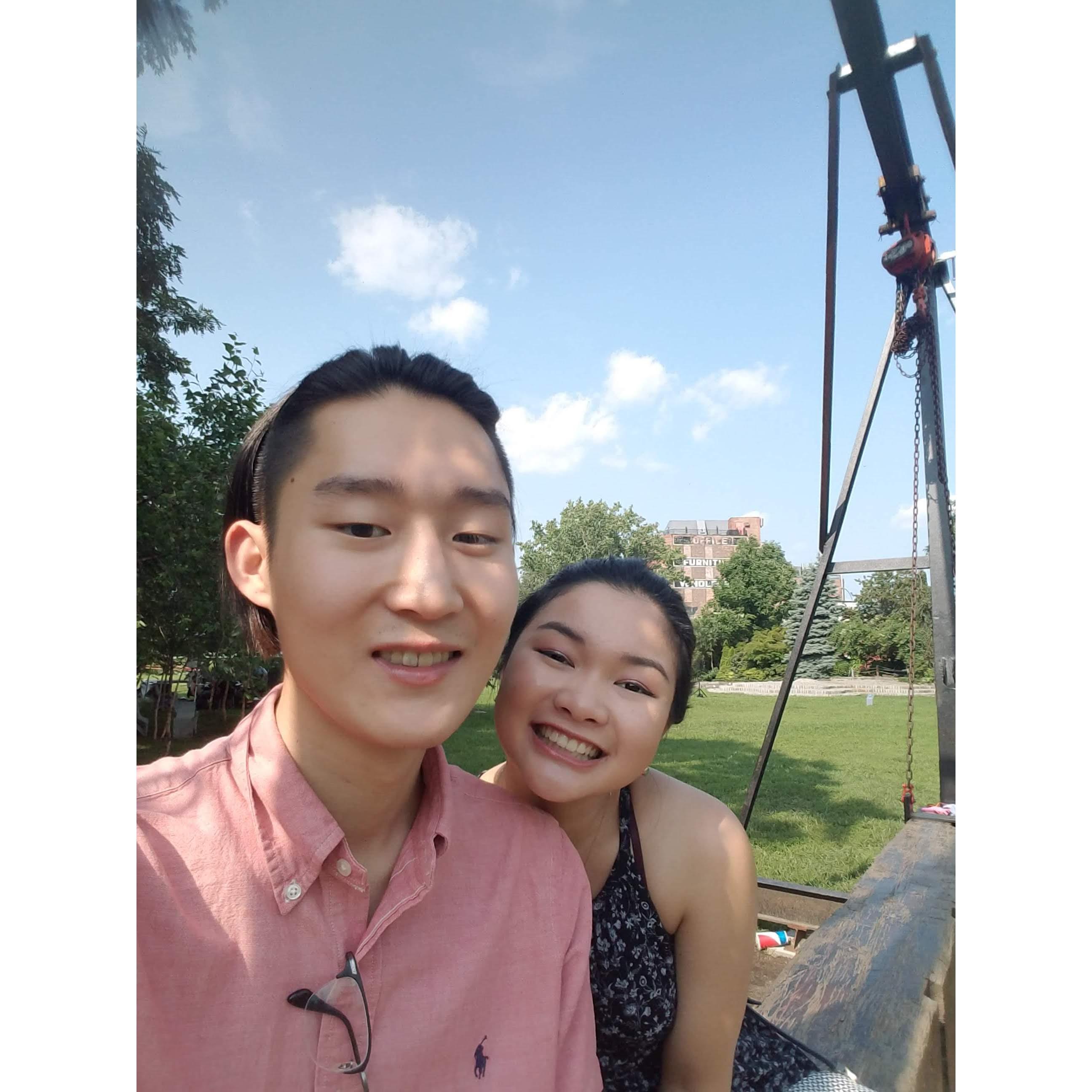 First date at Socrate Structure Park in Brooklyn, Aug. 15, 2018