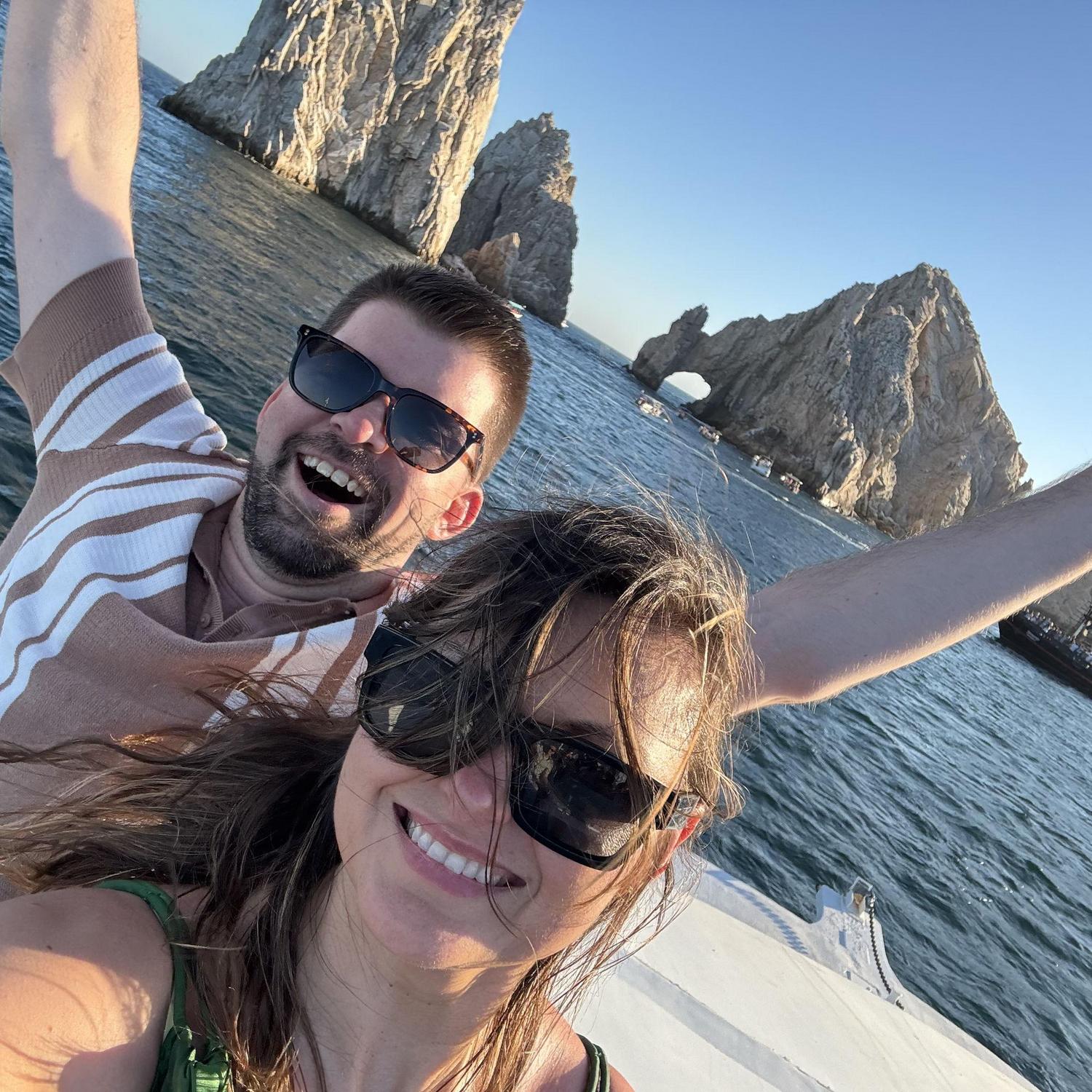 This photo is the embodiment of our shared love for sun, water and travel