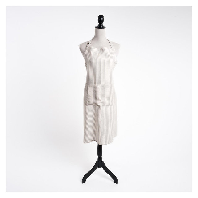 Saro Lifestyle Striped Design Apron, full, Natural