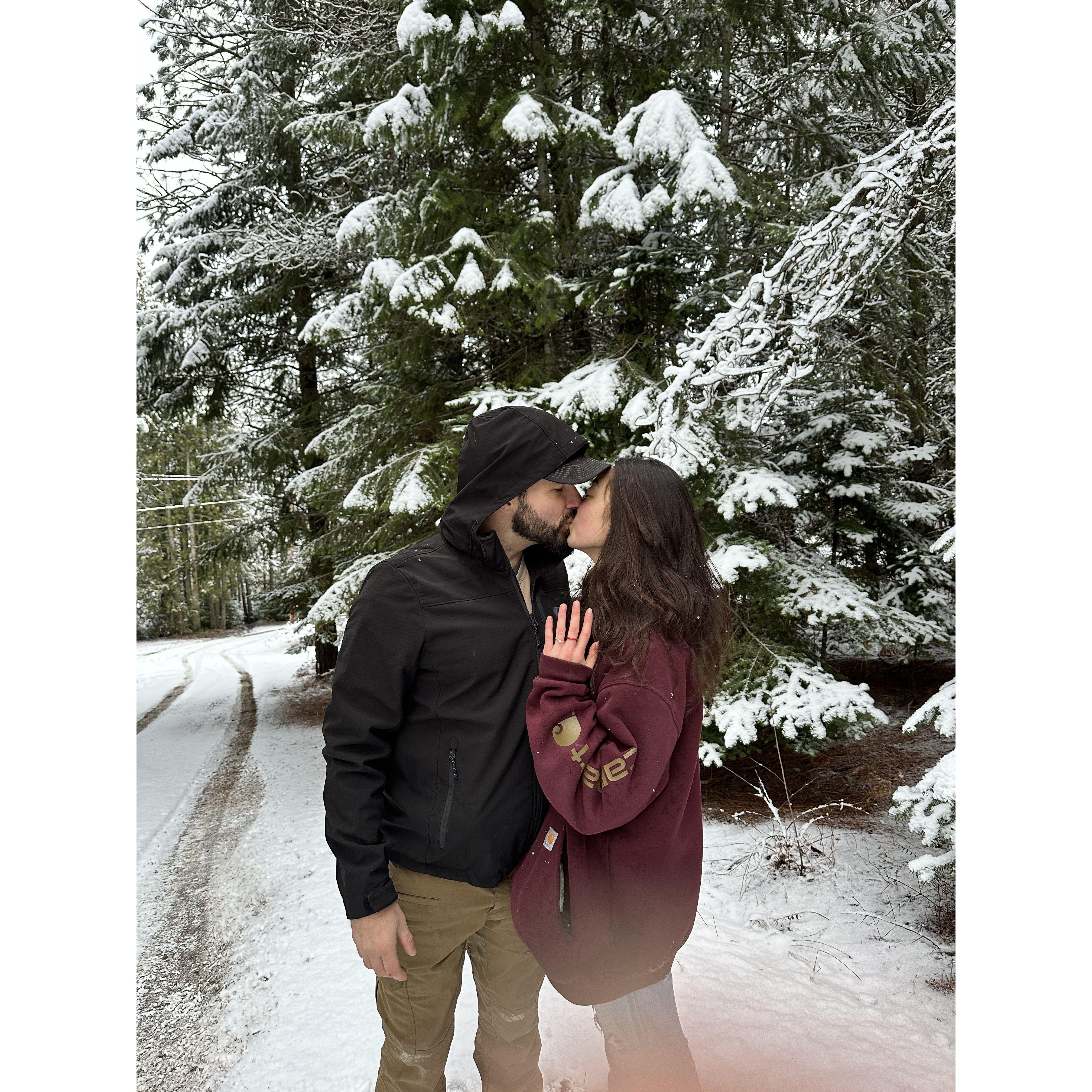 They needed a picture with the beautiful trees in the background ♥️
