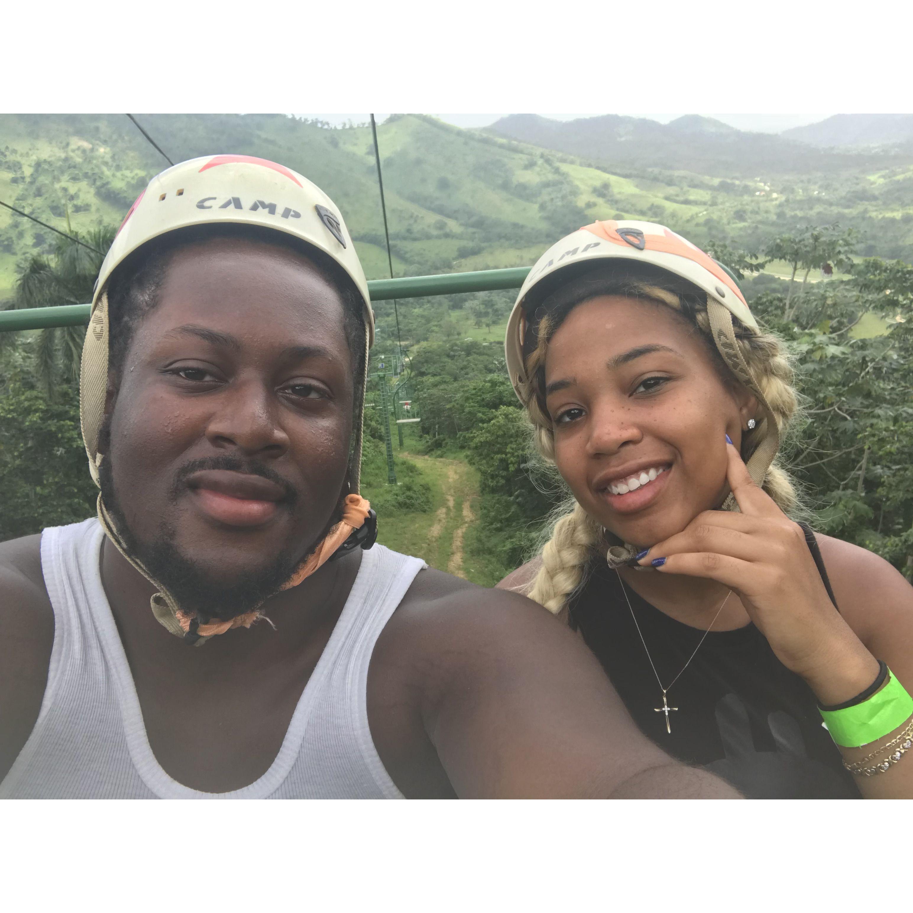 Our first zip-line ride. Dominican Republic visit - 10/2018