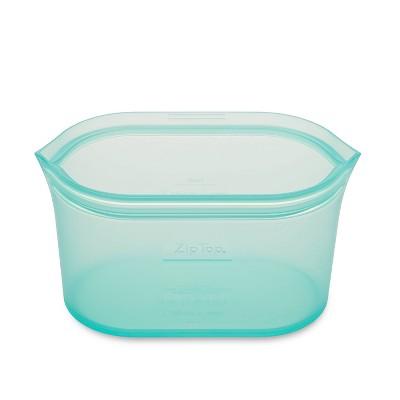 Zip Top 32oz Reusable 100% Platinum Silicone Container - Large Dish - Teal