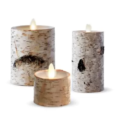 Luminara® Birch Real-Flame Effect Candle Collection