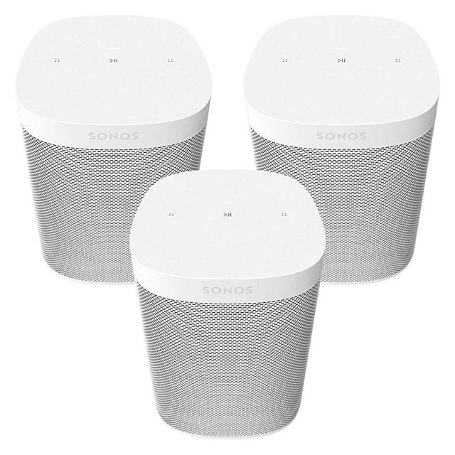 Three Room Set Sonos One SL - The Powerful Microphone-Free Speaker for Music and More - White