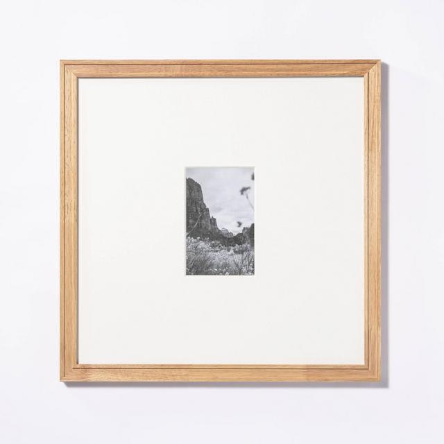 15"x 15" Matted to 4" x 6" Gallery Frame Natural Wood - Threshold™ designed with Studio McGee