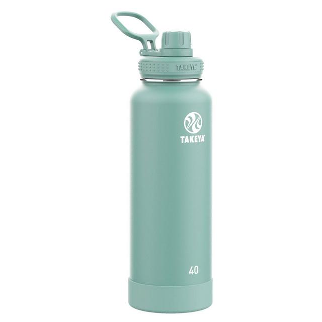Takeya 40oz Actives Insulated Stainless Steel Water Bottle with Spout Lid - Sage