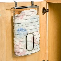 Chrome Over the Cabinet Grocery Bag Holder
