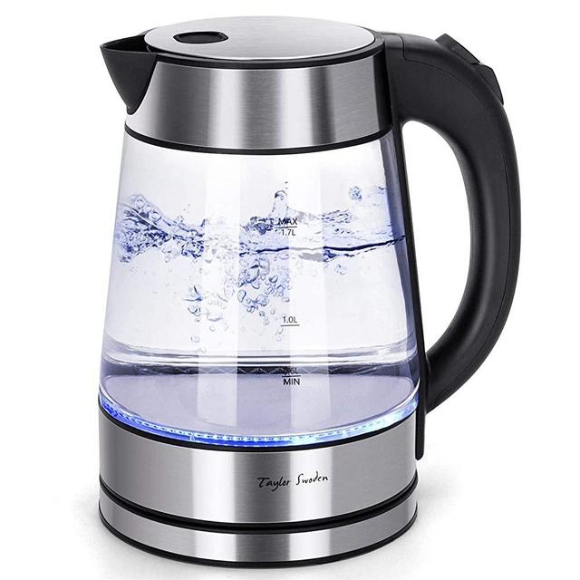 Glass Hot Water Kettle Electric for Tea and Coffee 1.7 Liter Fast Boiling Electric Kettle Cordless Water Boiler with Auto Shutoff & Boil Dry Protection Taylor Swoden