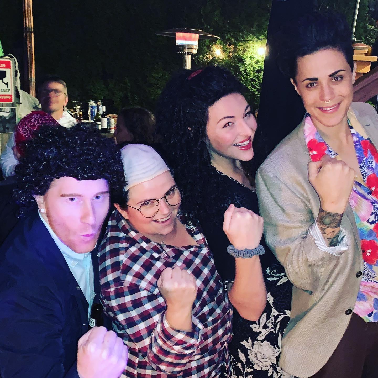 Our favorite group Halloween costume as the main characters of "Seinfeld", 2019