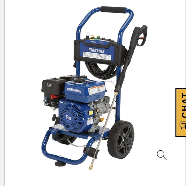 Powerhorse Gas Cold Water Pressure Washer, 3400 PSI, 2.7 GPM