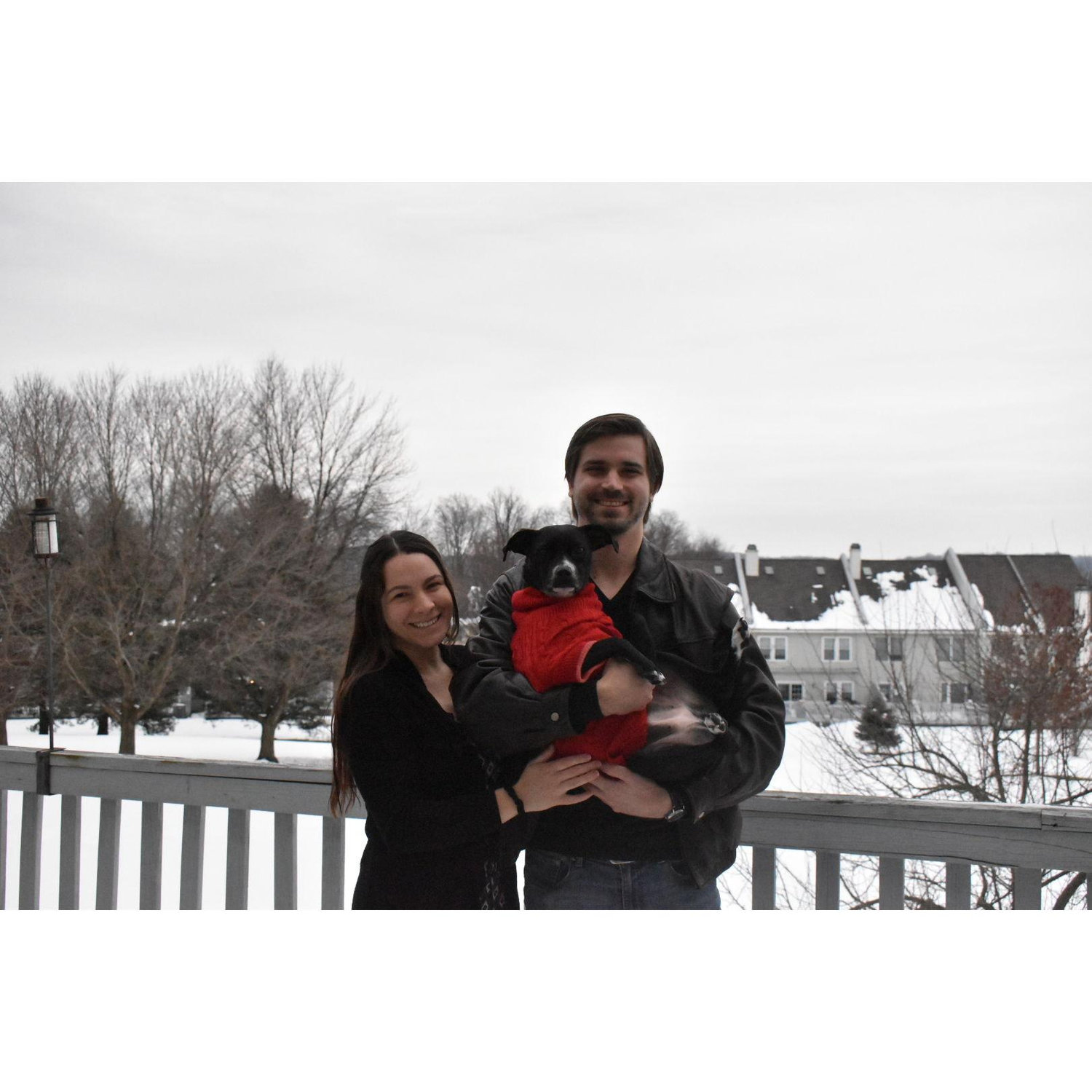 Us with our daughter, Mildred.